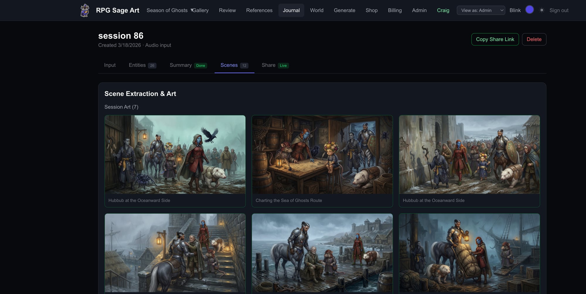 Scene Extraction & Art demo